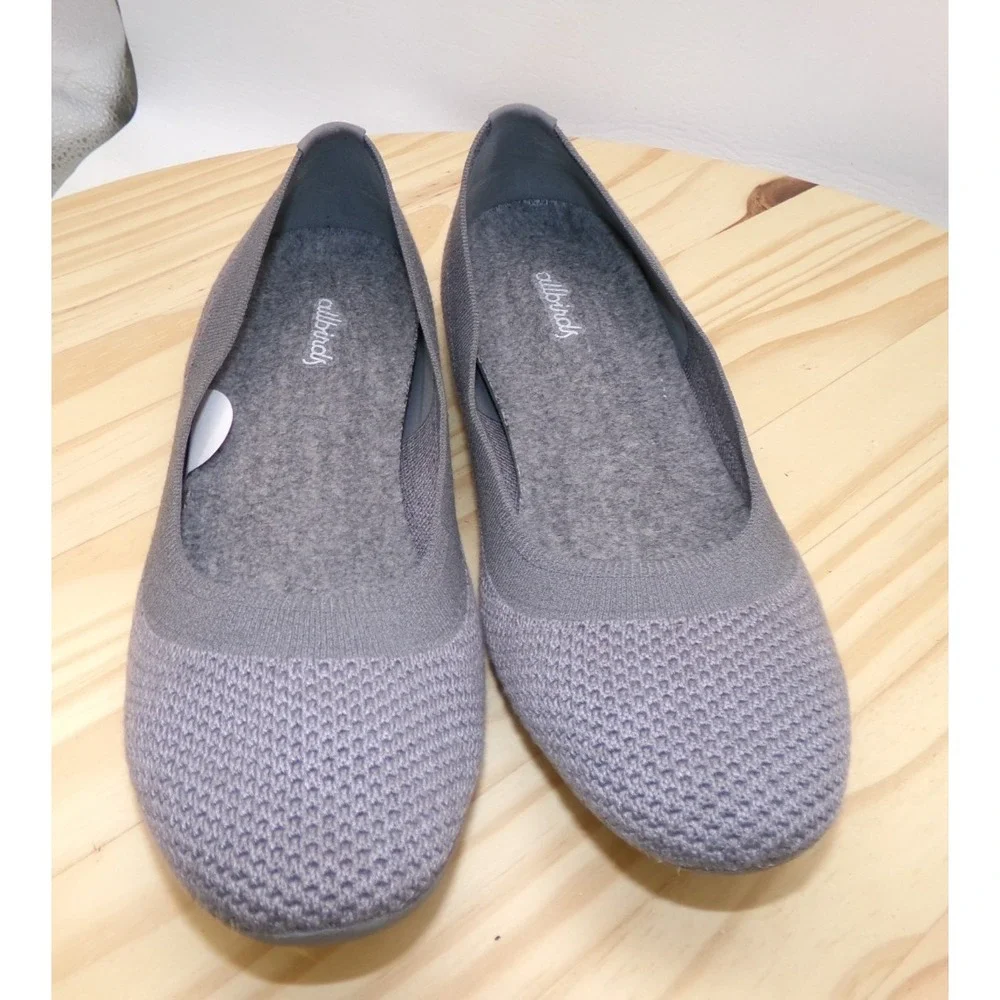Allbirds Tree Breezers Shoes Womens Gray Sz 9.5 Ballet Flats Slip On